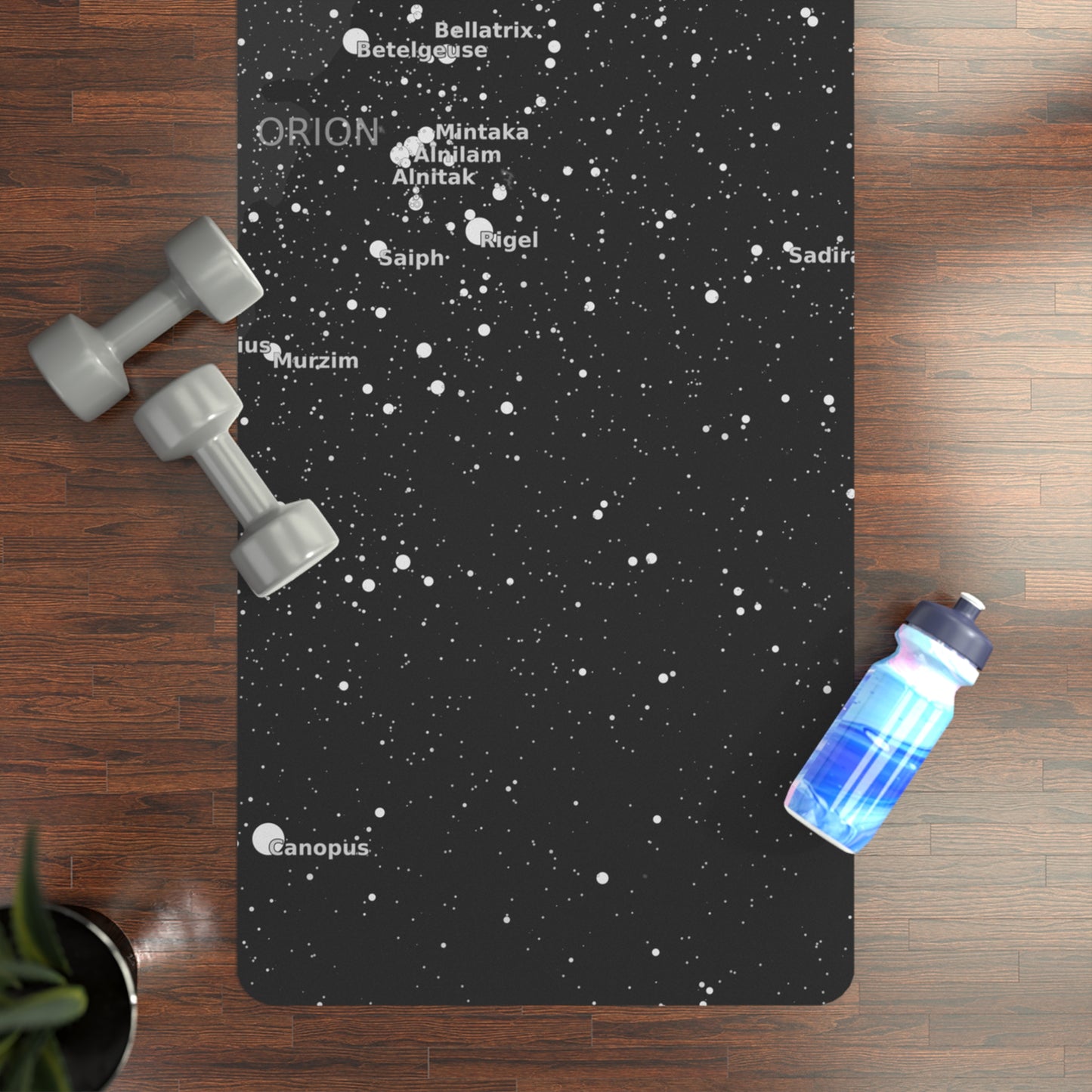 Dark Galaxy Yoga Mat | Microfiber Suede Celestial Star Map Mat | Non-Slip Rubber Yoga