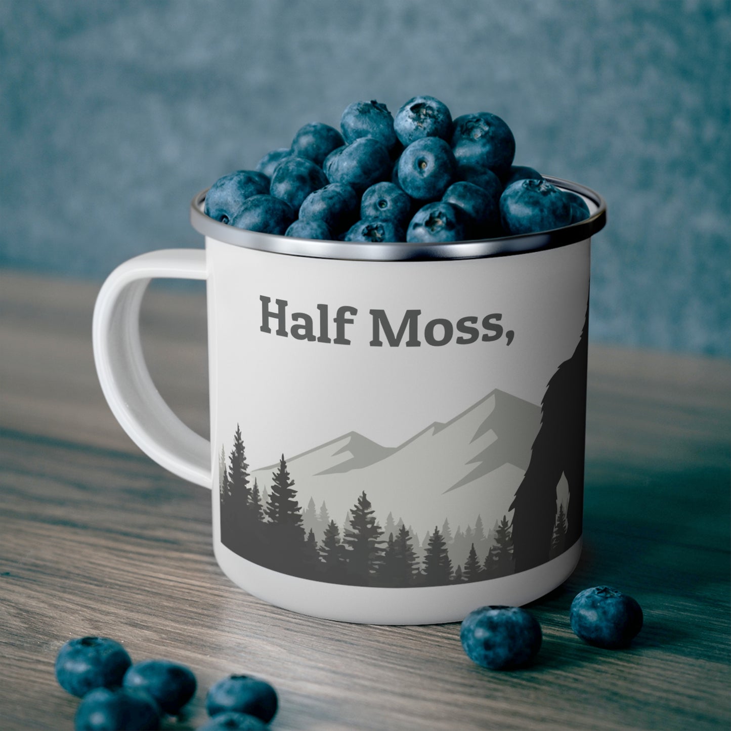 Bigfoot Mug | Sasquatch Enamel Camping Mug | Survival Gear Coffee Cup