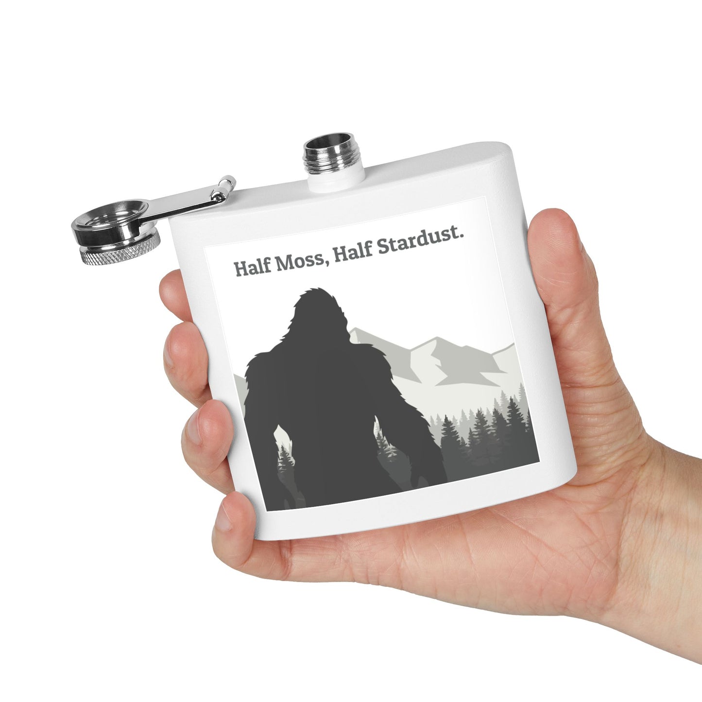 Bigfoot Flask | Sasquatch Stainless Steel Hip Flask | Survival Gear & Novelty Gift