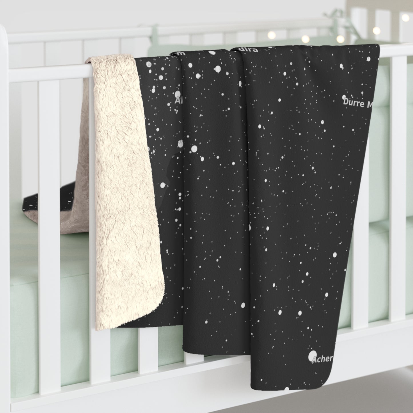 Dark Galaxy Fleece Blanket | Celestial Star Map Throw | Astronomy Sherpa Blanket