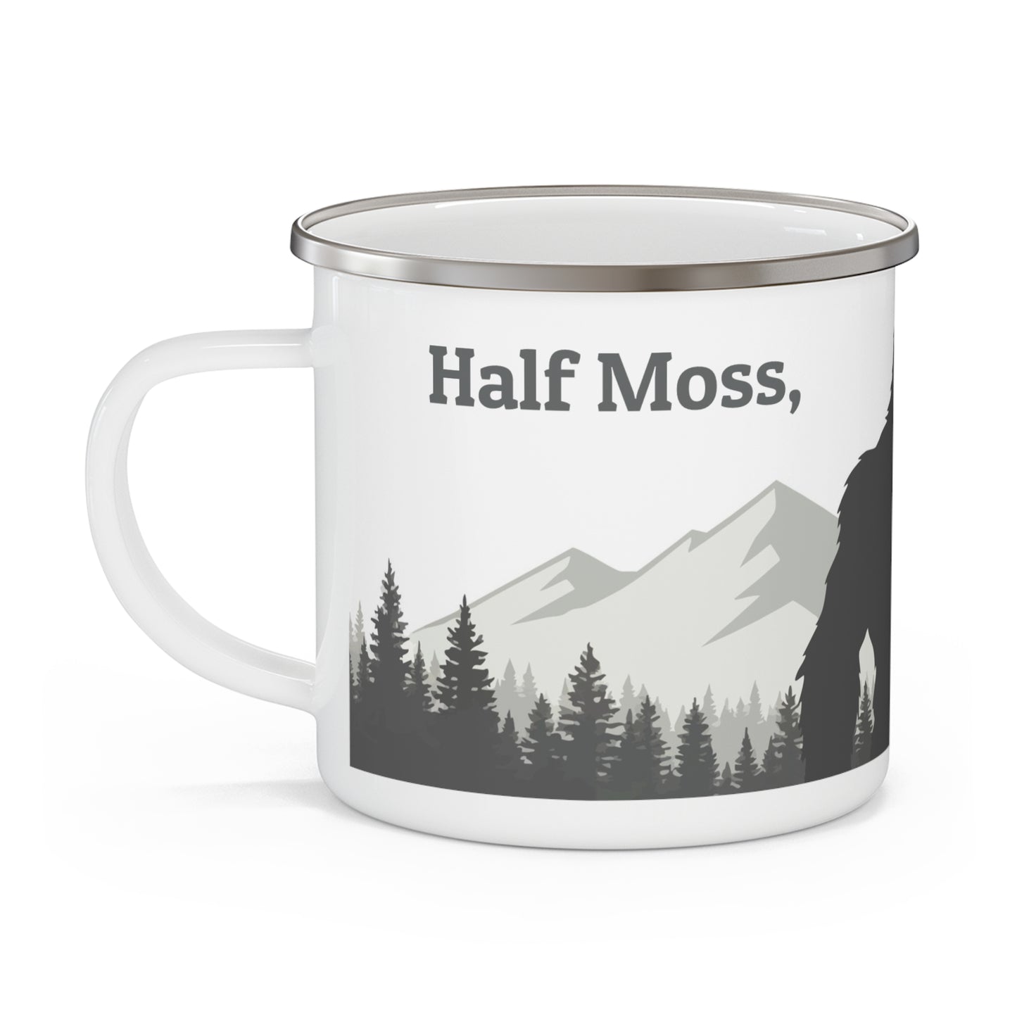 Bigfoot Mug | Sasquatch Enamel Camping Mug | Survival Gear Coffee Cup