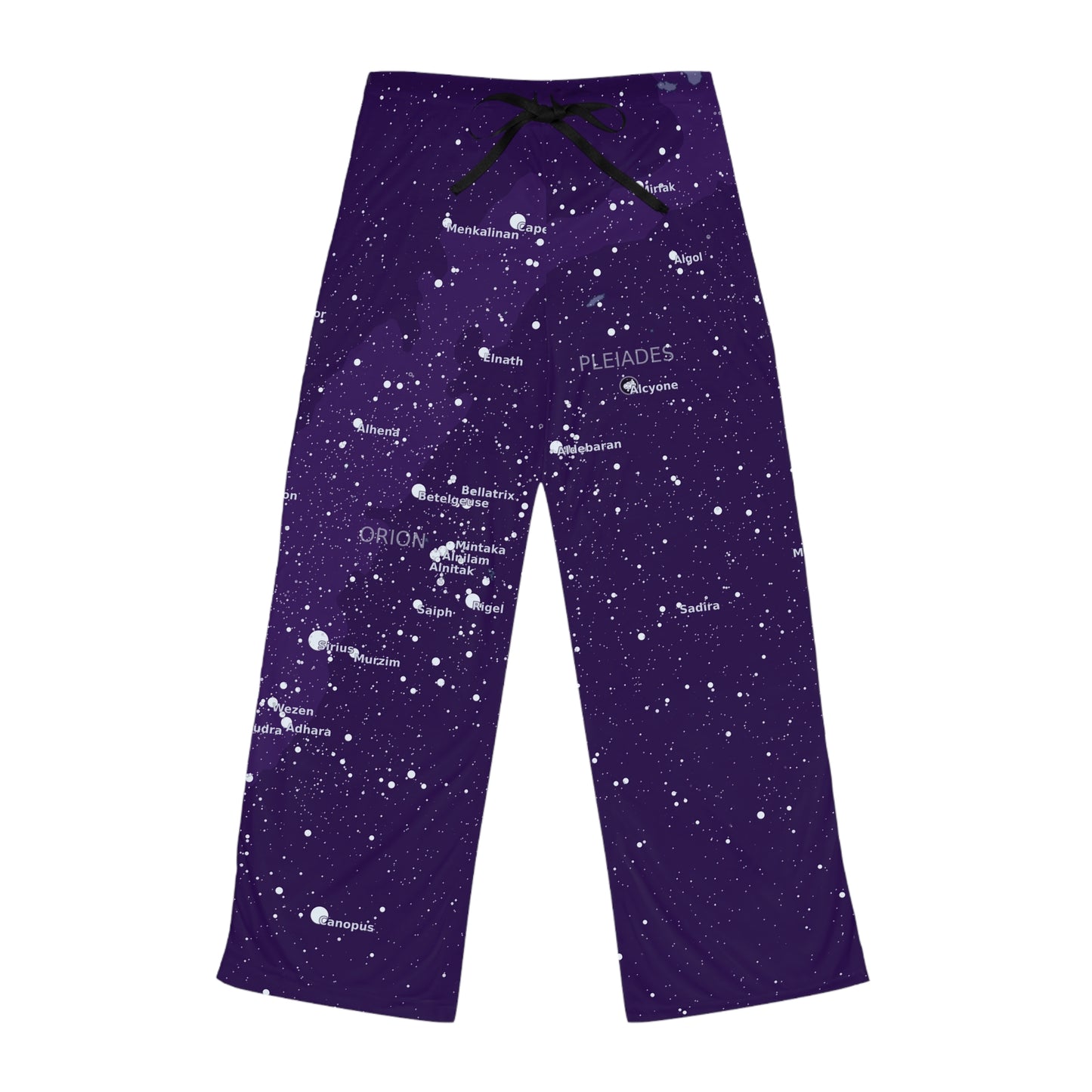 Women's Galaxy Pajama Pants | Purple Celestial Star Map Pajamas | Astronomy Loungewear