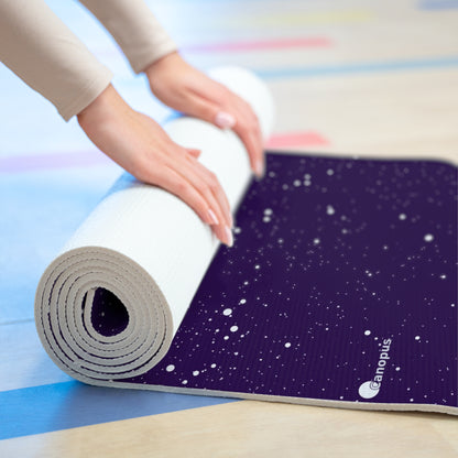 Purple Galaxy Yoga Mat | Celestial Star Map Mat | Astronomy Fitness Mat