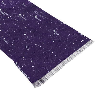 Purple Galaxy Scarf | Celestial Star Map Scarf | Constellation Scarf Gift