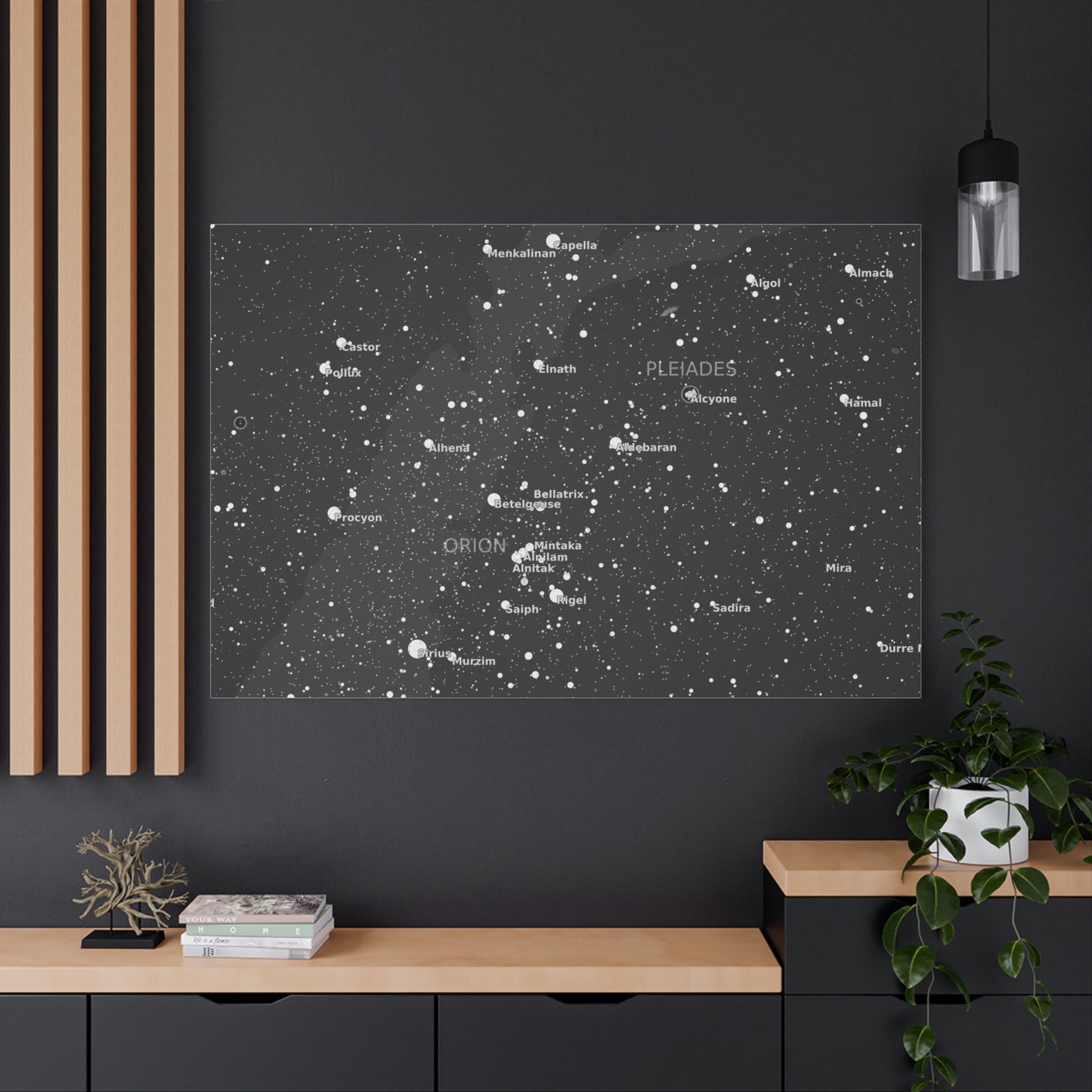 Galaxy Star Map Canvas | Celestial Constellation Art | Astronomy Wall Decor
