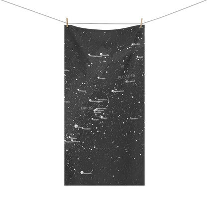 Dark Galaxy Beach Towel | Celestial Star Map Towel | Astronomy Gift