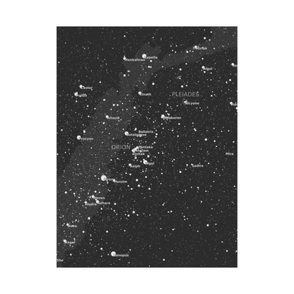 Galaxy Star Map Poster | Celestial Constellation Print | Astronomy Wall Art