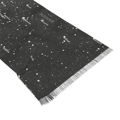 Dark Galaxy Scarf | Celestial Star Map Scarf | Constellation Scarf Gift