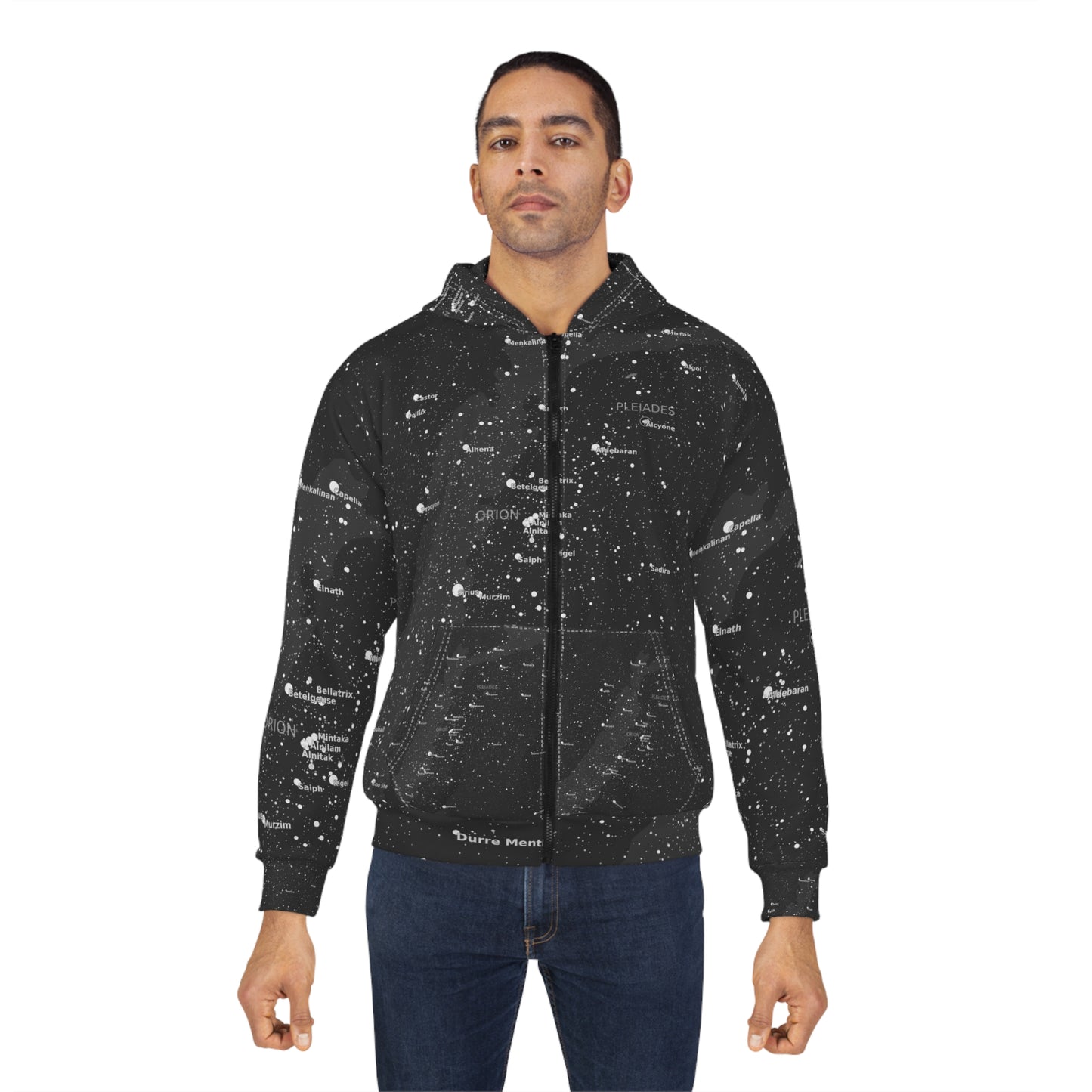Galaxy Zip Hoodie | Celestial Star Map Hoodie | Astronomy Unisex Sweatshirt