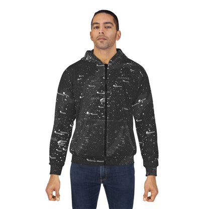 Galaxy Zip Hoodie | Celestial Star Map Hoodie | Astronomy Unisex Sweatshirt