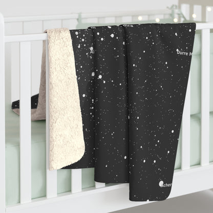 Dark Galaxy Fleece Blanket | Celestial Star Map Throw | Astronomy Sherpa Blanket