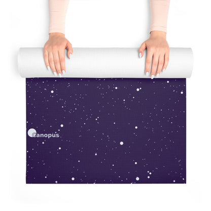 Purple Galaxy Yoga Mat | Celestial Star Map Mat | Astronomy Fitness Mat