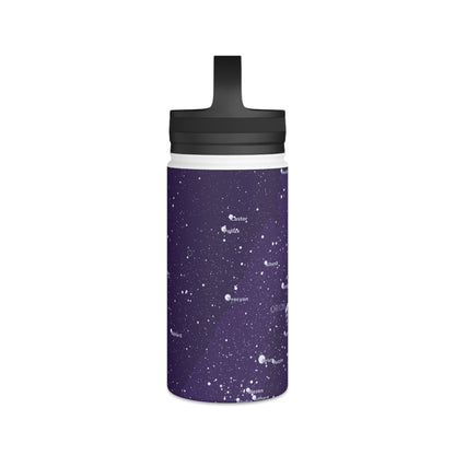 Purple Galaxy Water Bottle | Insulated Stainless Steel Constellation Bottle | Astronomy Gift for Hikers
