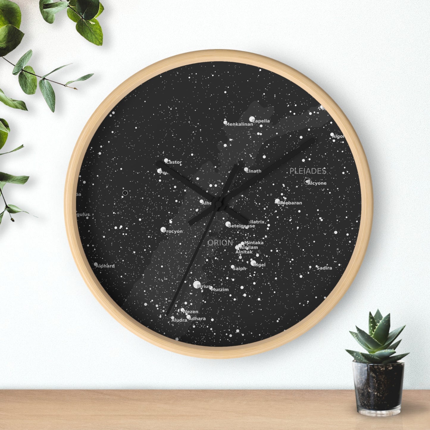 Galaxy Wall Clock | Celestial Star Map Clock | Astronomy Home Decor