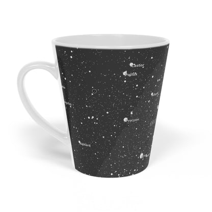 Constellation Latte Mug | 12oz Star Map Coffee Cup | Astronomy Barista Gift