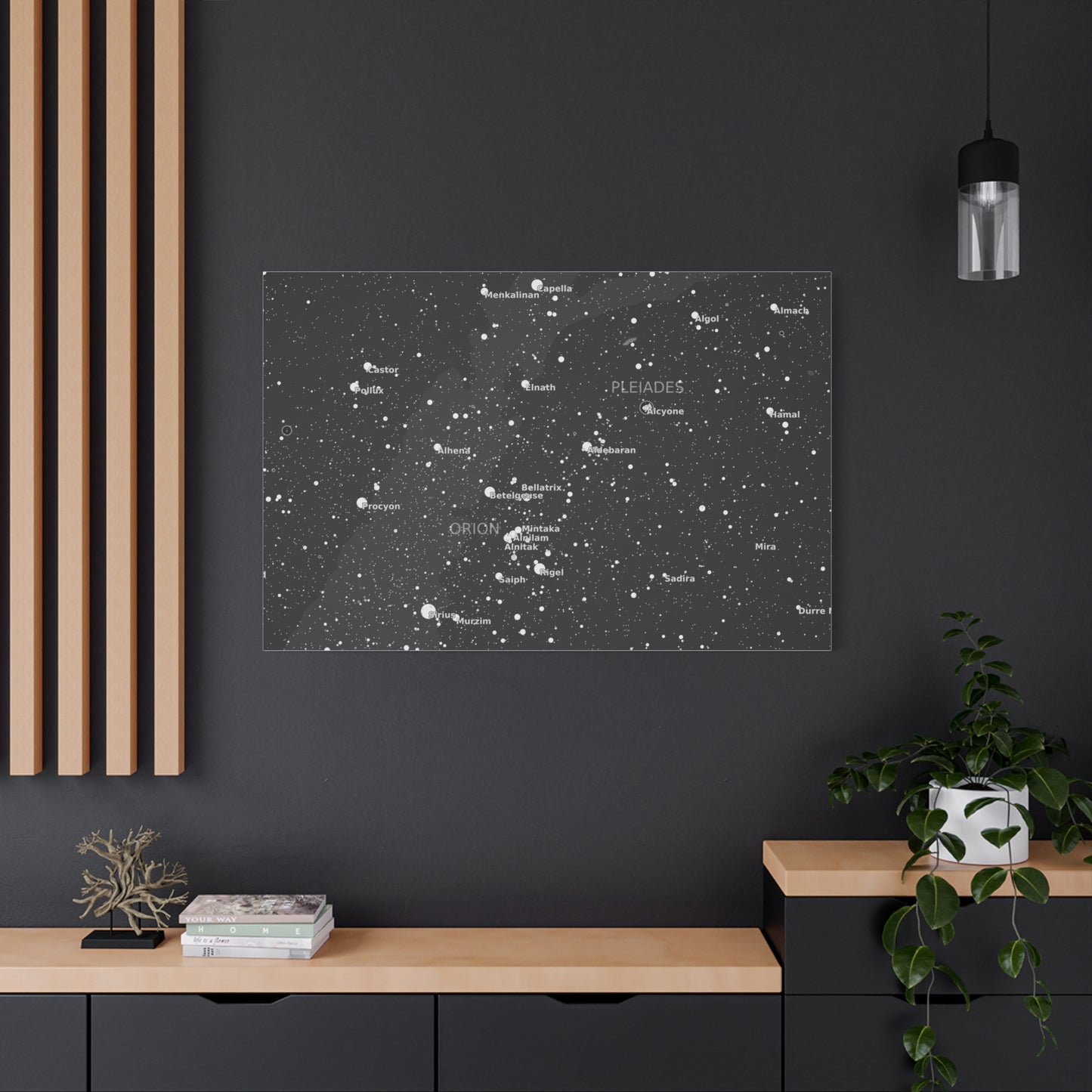 Galaxy Star Map Canvas | Celestial Constellation Art | Astronomy Wall Decor