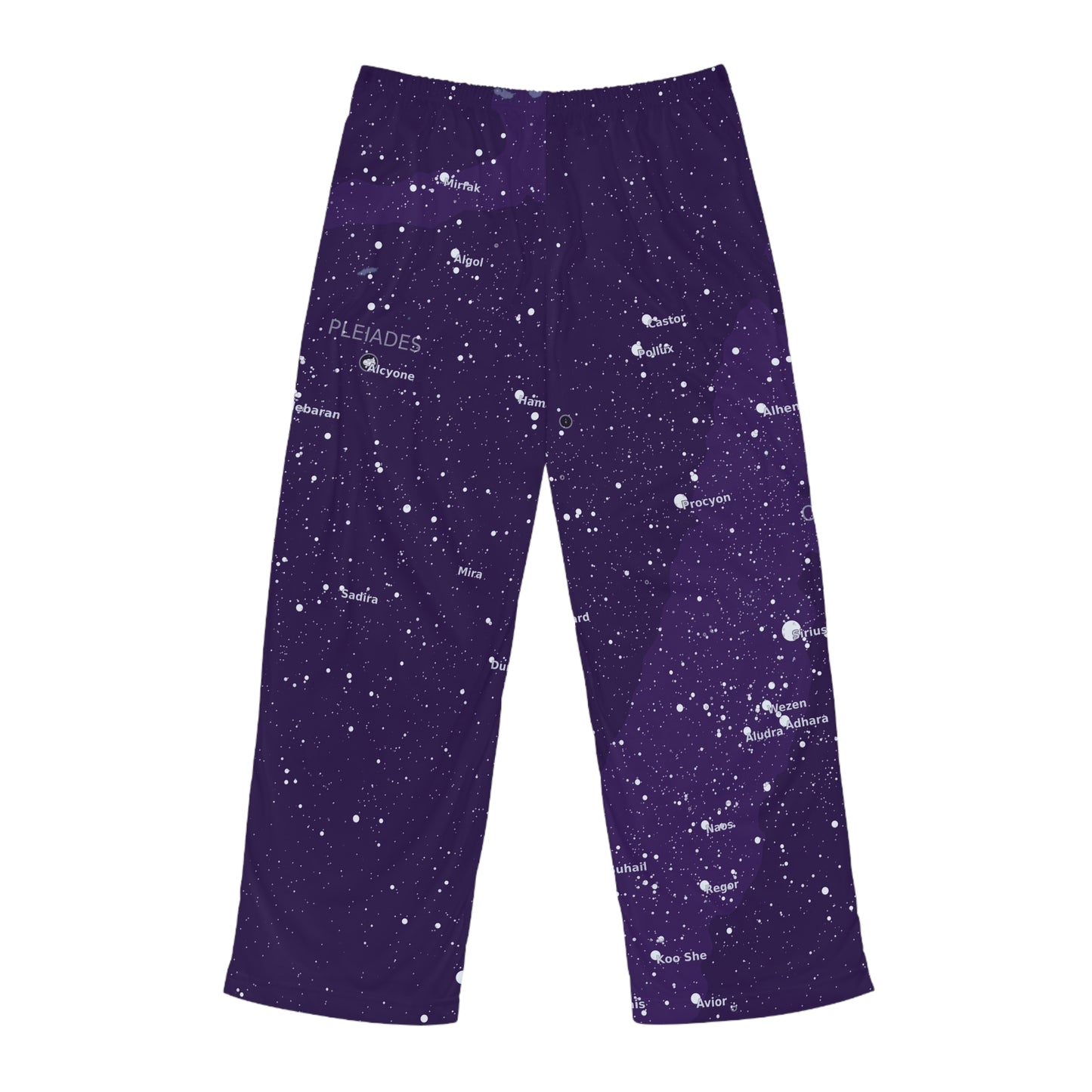 Men's Galaxy Pajama Pants | Purple Celestial Star Map Sleepwear | Astronomy Loungewear