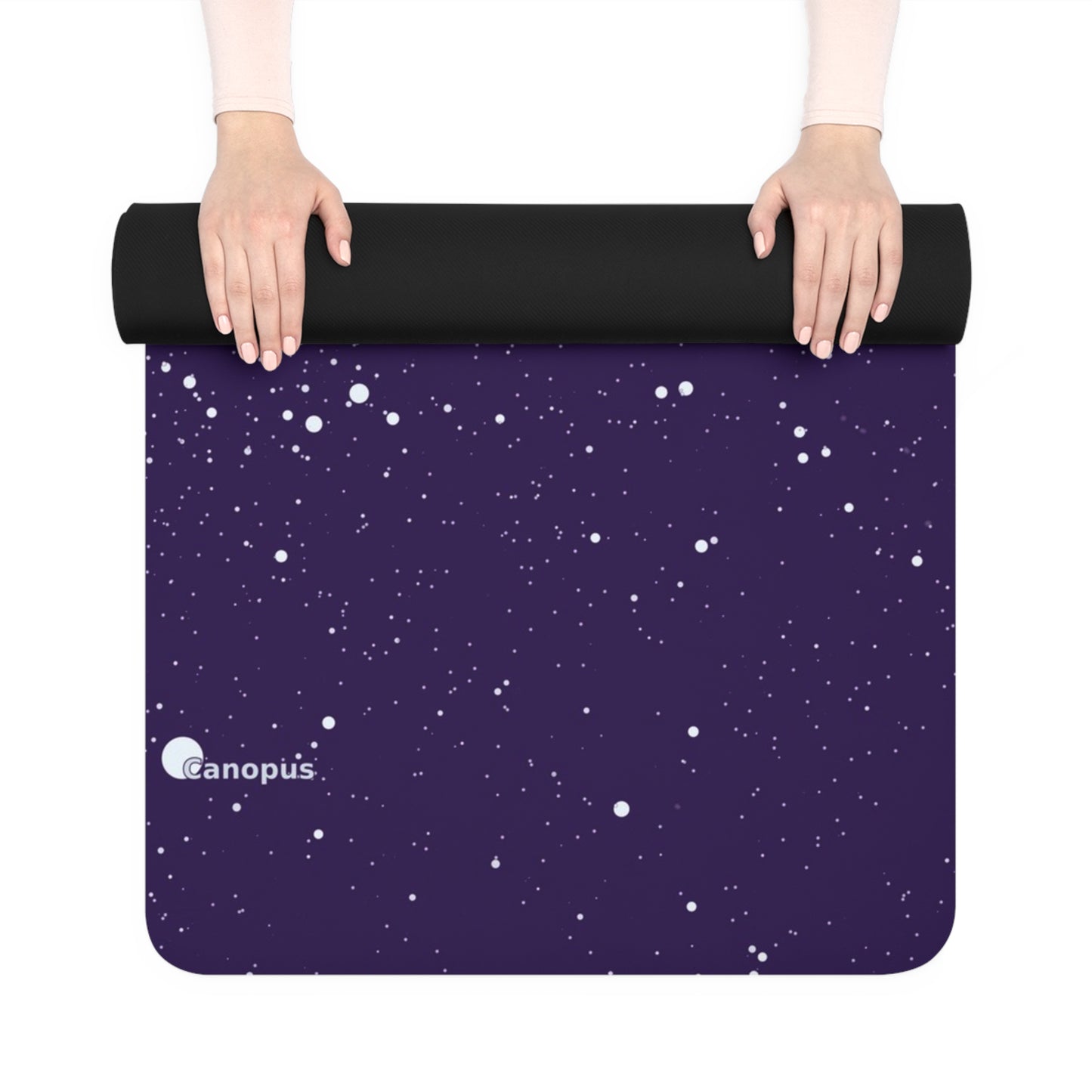 Purple Galaxy Yoga Mat | Microfiber Suede Celestial Star Map Mat | Non-Slip Rubber Yoga