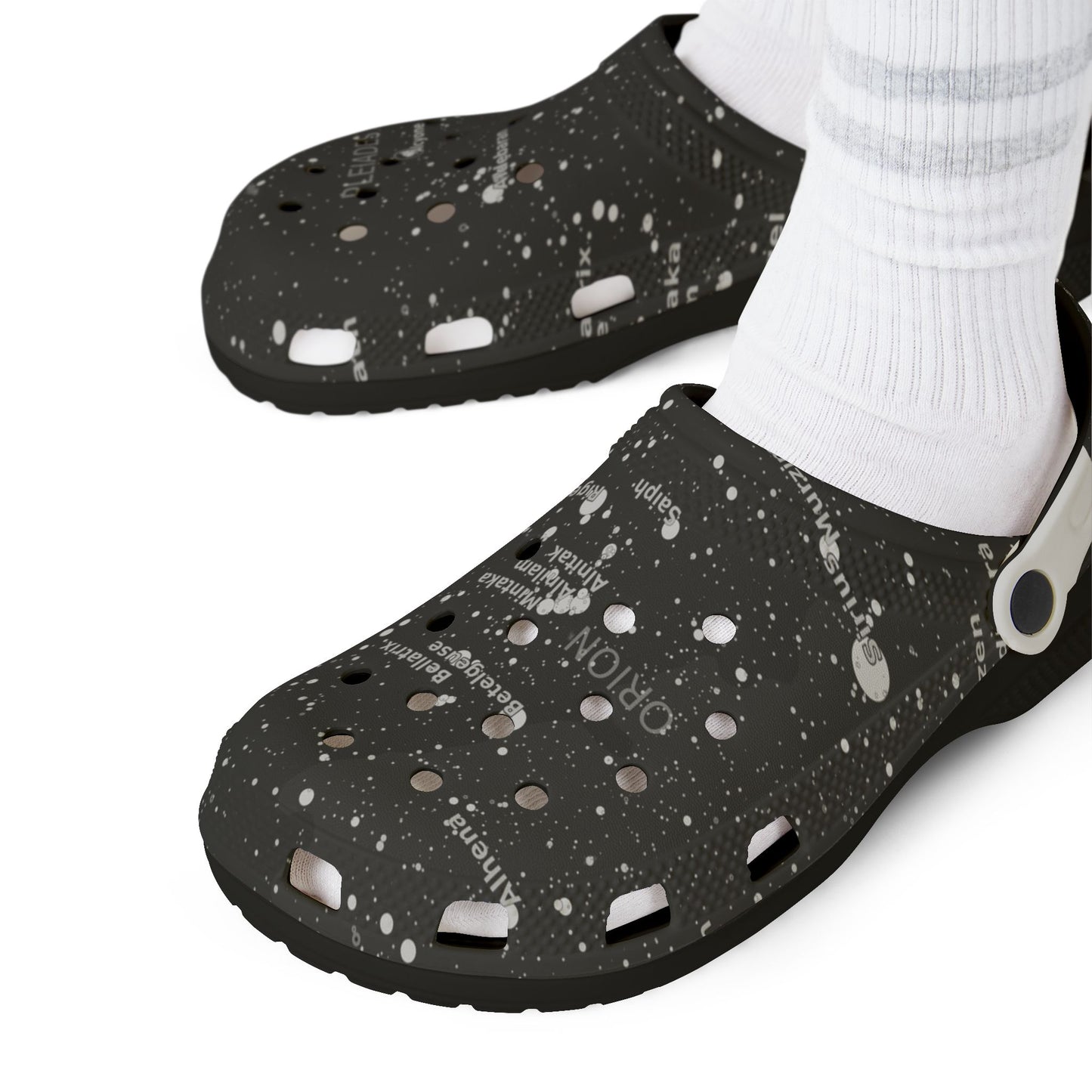 Star Map Clogs (Unisex) | Custom Galaxy EVA Clogs for Women | Astronomy Sandals for Women