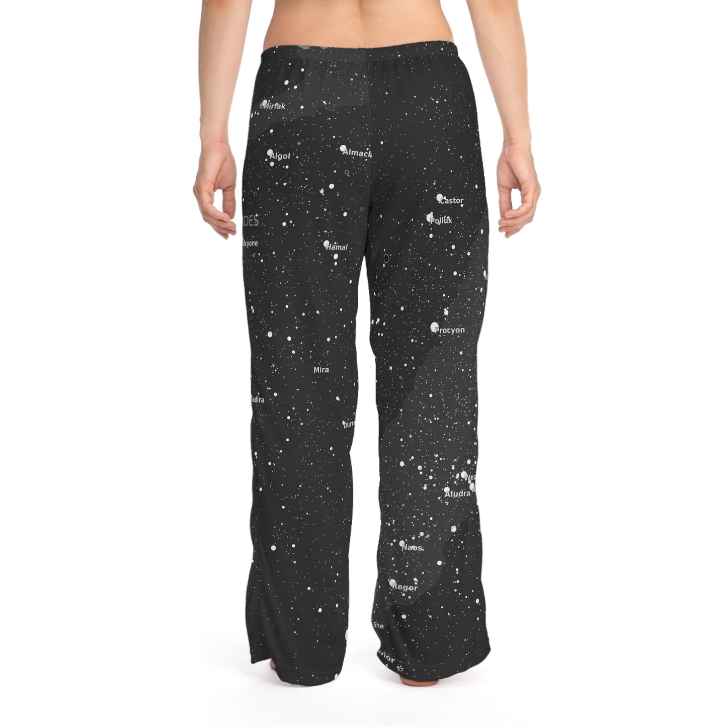 Women's Galaxy Pajama Pants | Dark Celestial Star Map Pajamas | Astronomy Loungewear