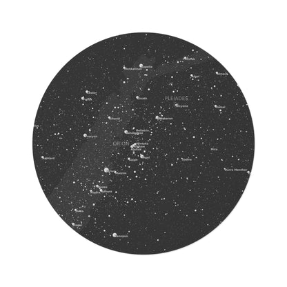 Galaxy Round Rug | Celestial Star Map Rug | Astronomy Home Decor