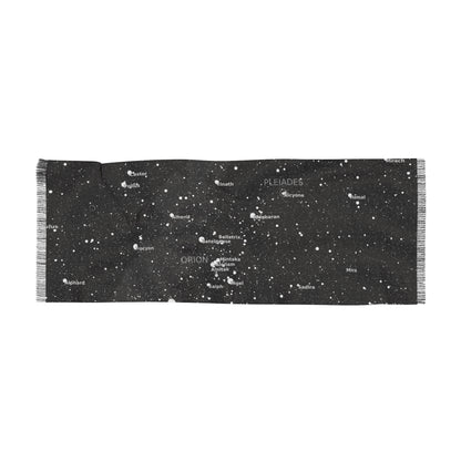 Dark Galaxy Scarf | Celestial Star Map Scarf | Constellation Scarf Gift