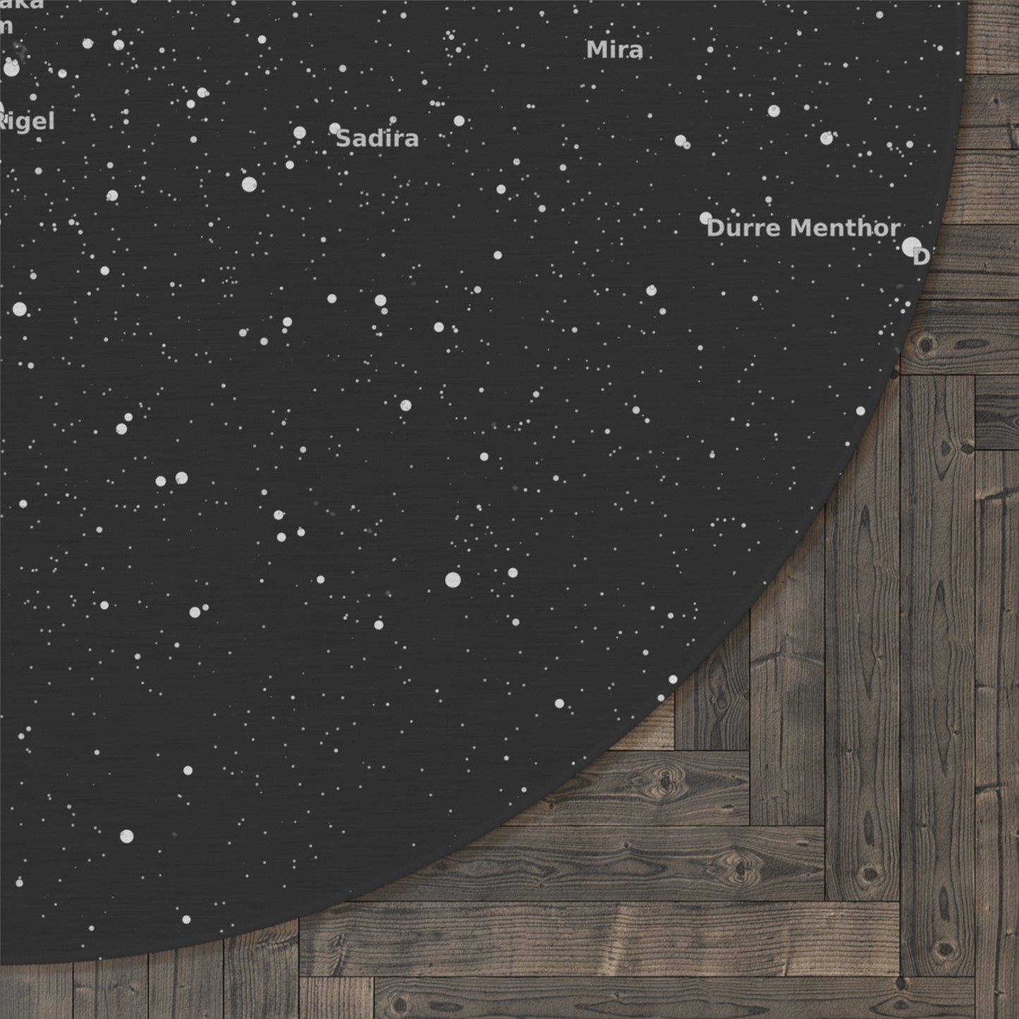 Galaxy Round Rug | Celestial Star Map Rug | Astronomy Home Decor