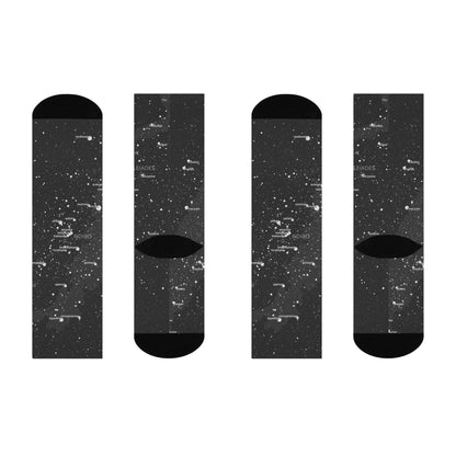 Dark Galaxy Crew Socks | Celestial Star Map Socks | Astronomy Gift Unisex