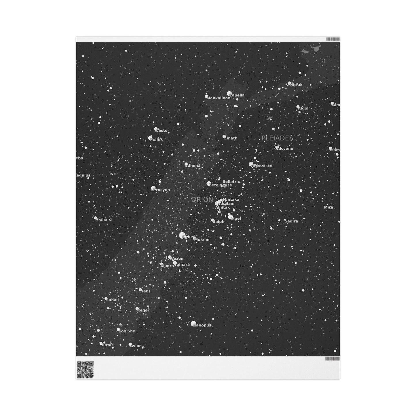 Celestial Star Map Wrapping Paper | Galaxy Gift Wrap | Constellation Wrapping Paper