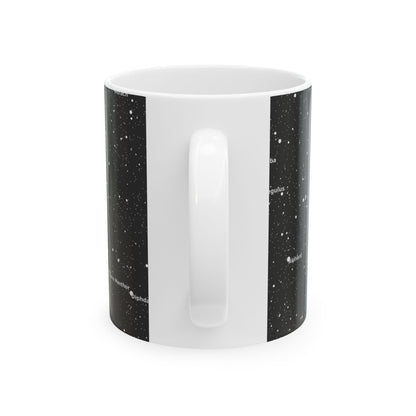 Ceramic Constellation Mug | 11oz & 15oz Astronomy Coffee Cup | Star Map Science Gift