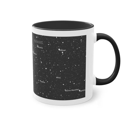 Two Tone Astronomy Mug | 11oz Black and White Star Map Cup | Constellation Coffee Gift