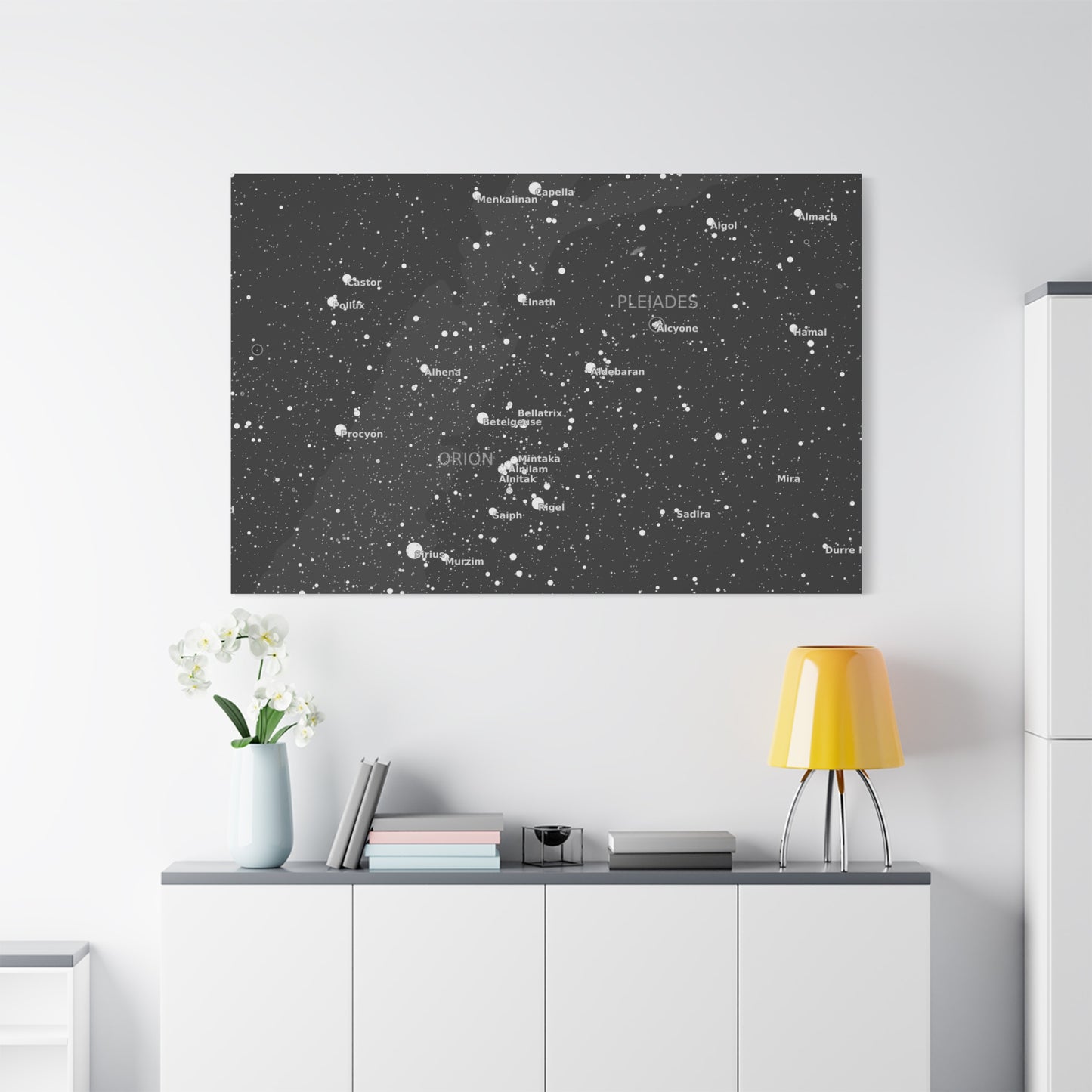 Galaxy Star Map Canvas | Celestial Constellation Art | Astronomy Wall Decor