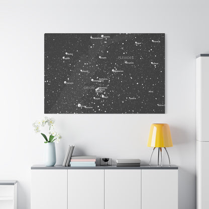 Galaxy Star Map Canvas | Celestial Constellation Art | Astronomy Wall Decor