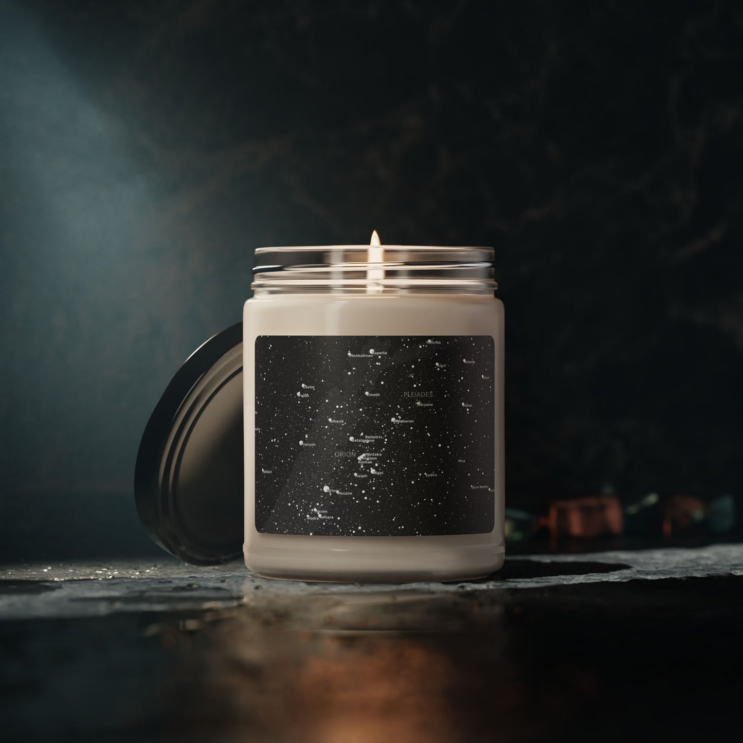 Vegan Soy Candle | 9oz Celestial Star Map Jar | Natural Scented Candle
