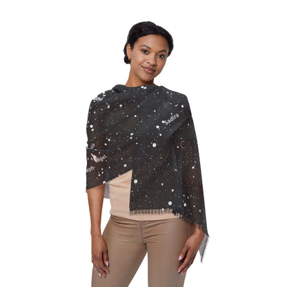 Dark Galaxy Scarf | Celestial Star Map Scarf | Constellation Scarf Gift
