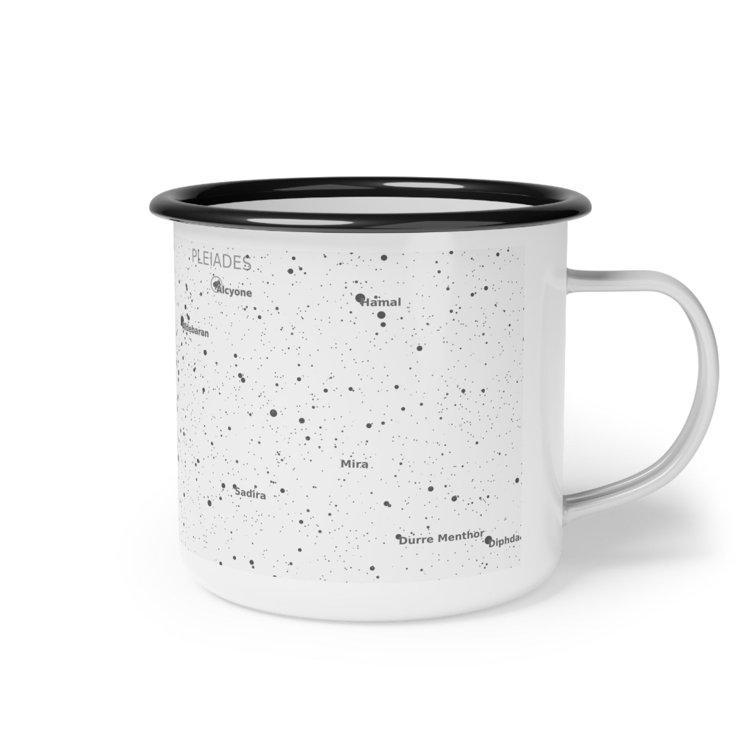 12oz Enamel Camp Cup | Celestial Star Map Mug | Constellation Astronomy Gift for Campers