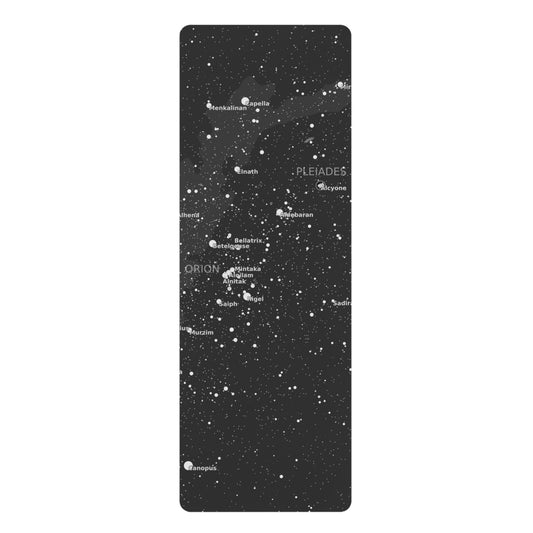 Dark Galaxy Yoga Mat | Microfiber Suede Celestial Star Map Mat | Non-Slip Rubber Yoga