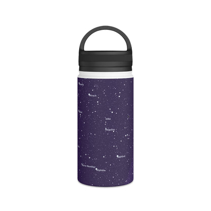 Purple Galaxy Water Bottle | Insulated Stainless Steel Constellation Bottle | Astronomy Gift for Hikers