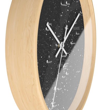 Galaxy Wall Clock | Celestial Star Map Clock | Astronomy Home Decor