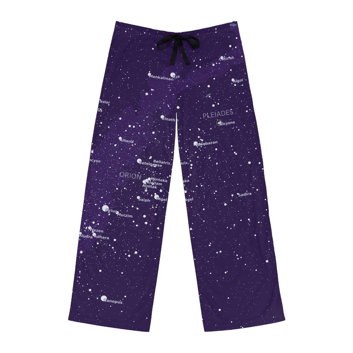 Men's Galaxy Pajama Pants | Purple Celestial Star Map Sleepwear | Astronomy Loungewear