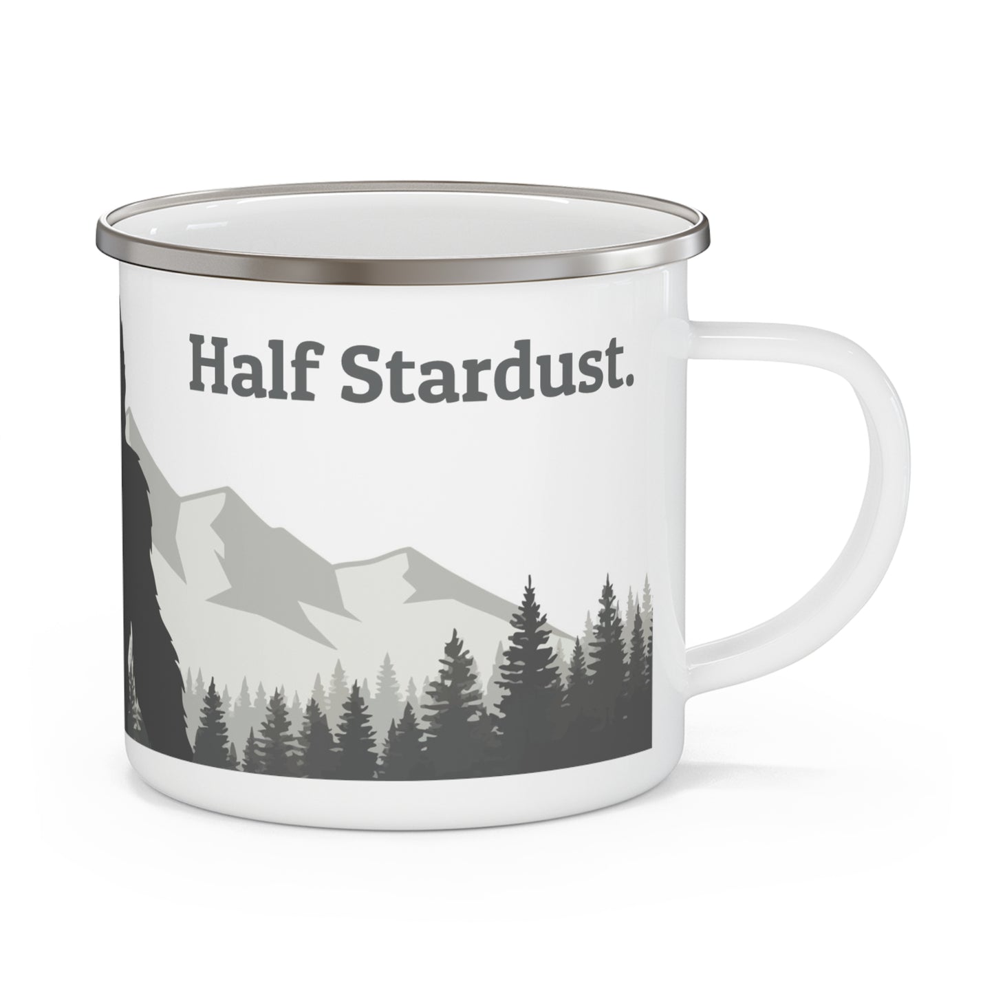 Bigfoot Mug | Sasquatch Enamel Camping Mug | Survival Gear Coffee Cup
