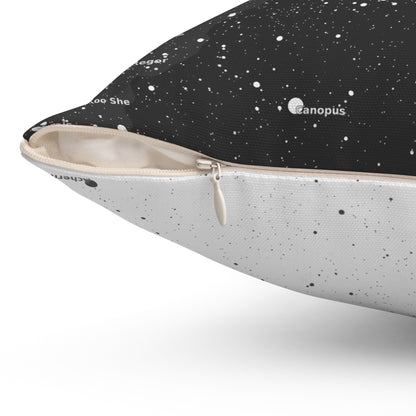 Galaxy Throw Pillow | Celestial Star Map Pillow | Astronomy Home Decor