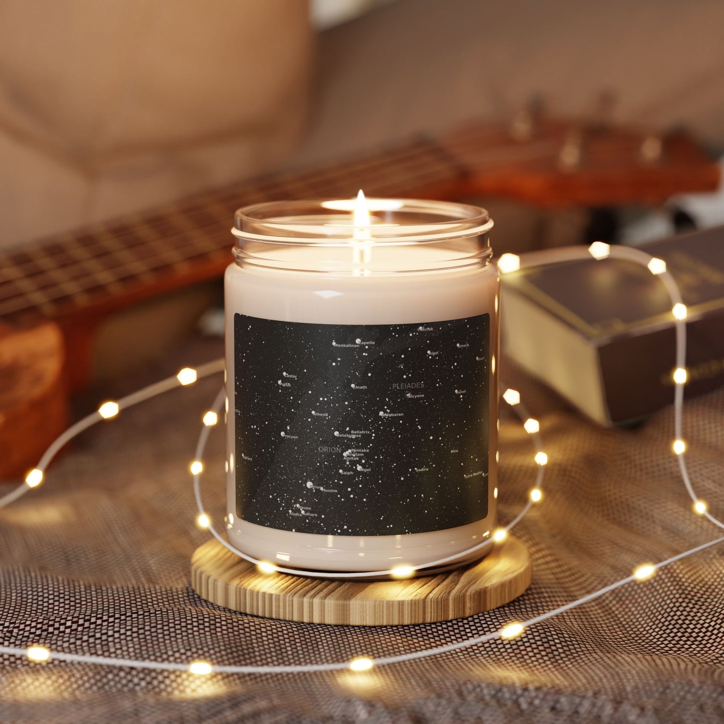 Vegan Soy Candle | 9oz Celestial Star Map Jar | Natural Scented Candle