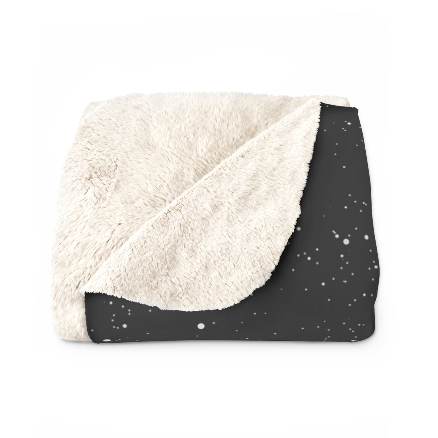 Dark Galaxy Fleece Blanket | Celestial Star Map Throw | Astronomy Sherpa Blanket