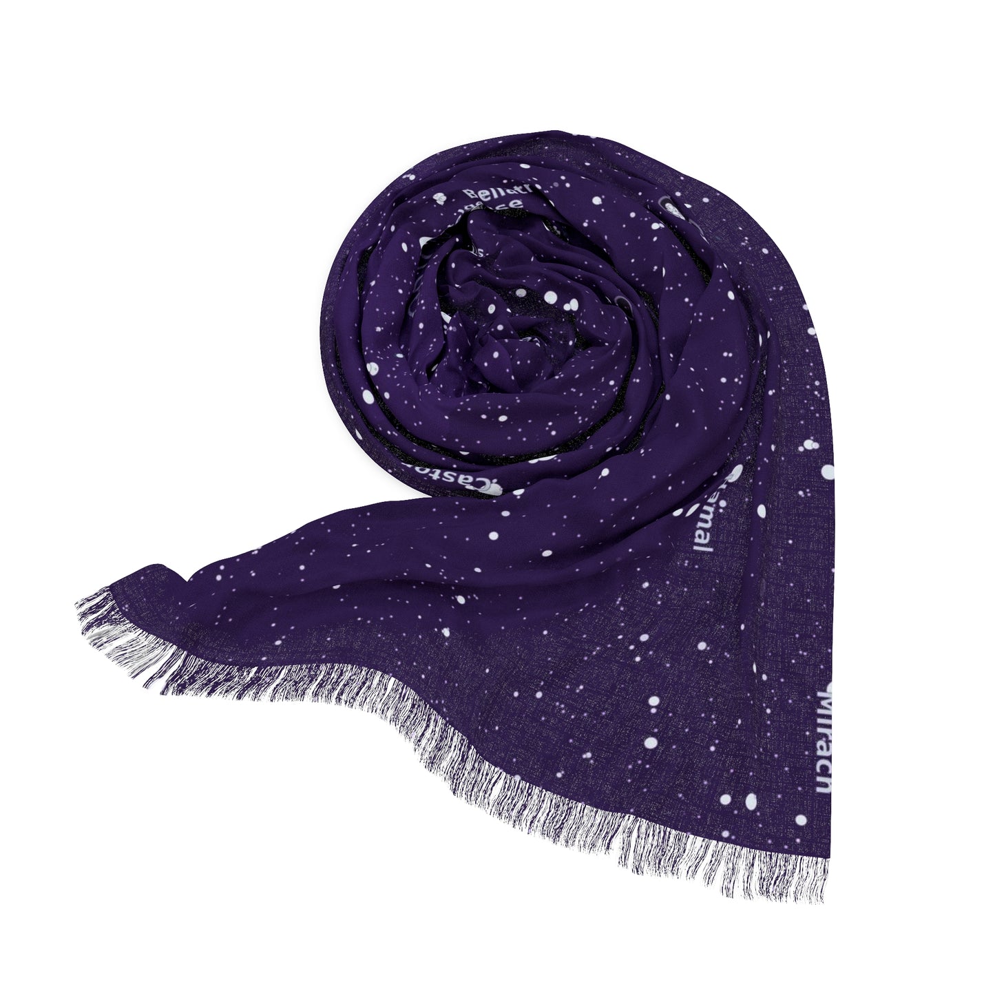 Purple Galaxy Scarf | Celestial Star Map Scarf | Constellation Scarf Gift