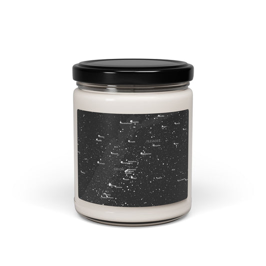 Vegan Soy Candle | 9oz Celestial Star Map Jar | Natural Scented Candle