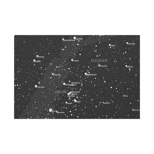 Galaxy Star Map Canvas | Celestial Constellation Art | Astronomy Wall Decor
