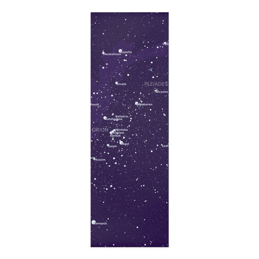 Purple Galaxy Yoga Mat | Celestial Star Map Mat | Astronomy Fitness Mat
