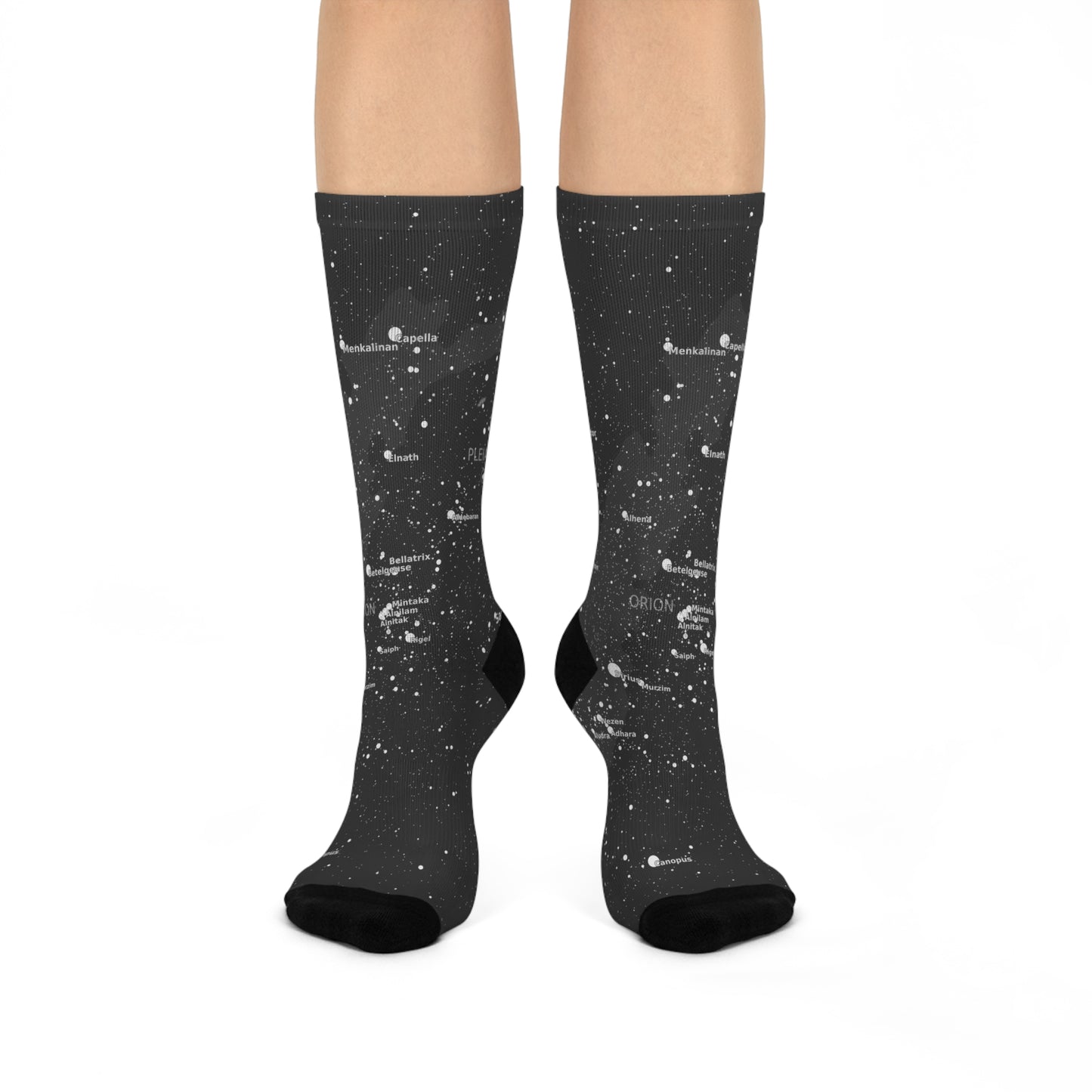 Dark Galaxy Crew Socks | Celestial Star Map Socks | Astronomy Gift Unisex
