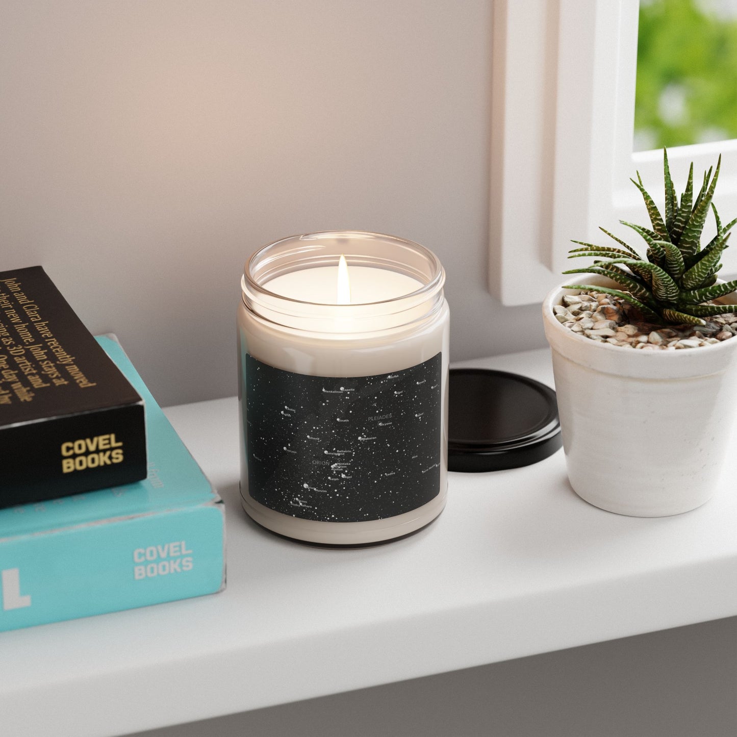 Vegan Soy Candle | 9oz Celestial Star Map Jar | Natural Scented Candle